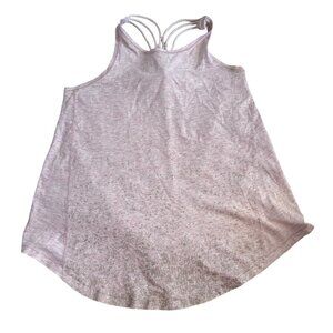 Ivivva Lululemon Quiet Moments tank top girls size 12 light heathered pink